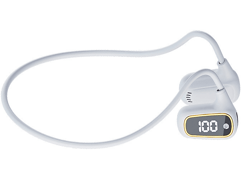 BRIGHTAKE Knochenleitung Bluetooth-Kopfhörer - Wireless, Sportlich & Leicht, Neckband Kopfhörer Weiß