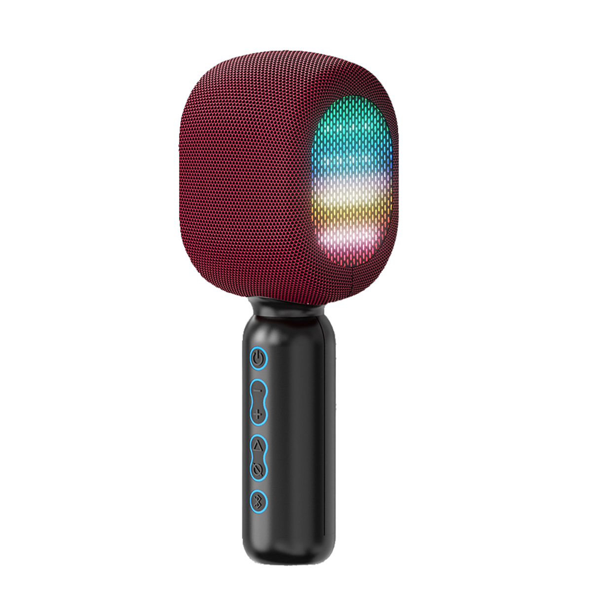 BRIGHTAKE Drahtloses Bluetooth-Mikrofon: Profi-Reverb, TWS, Lang Akku & Fun-Voice Rot Mikrofon