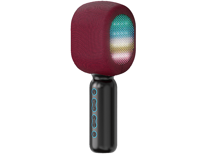 BRIGHTAKE Mikrofon Bluetooth-Mikrofon: Rot & Lang Fun-Voice Drahtloses Profi-Reverb, Akku TWS,
