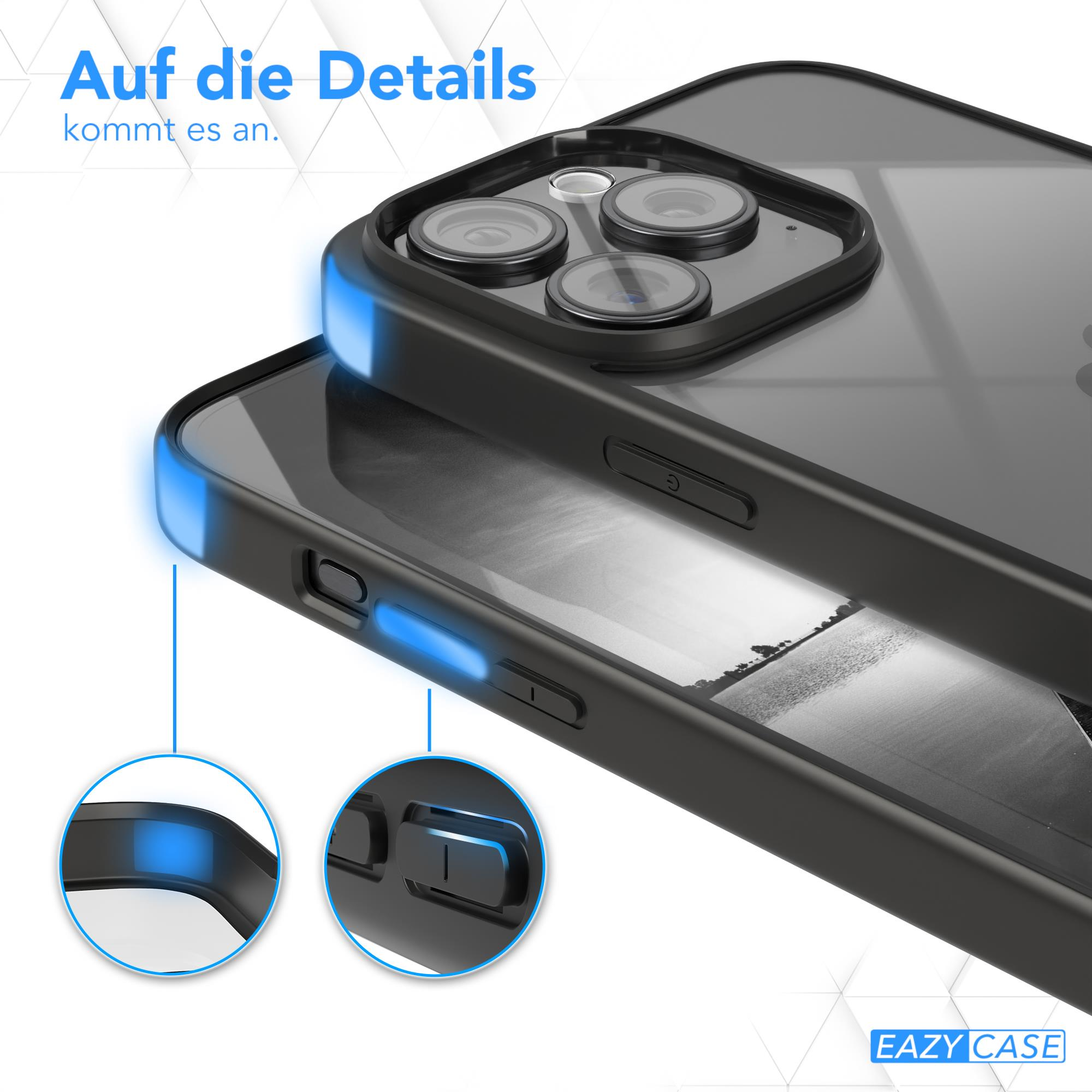 Zwei Handyhüllen, eine transparente und eine schwarze.