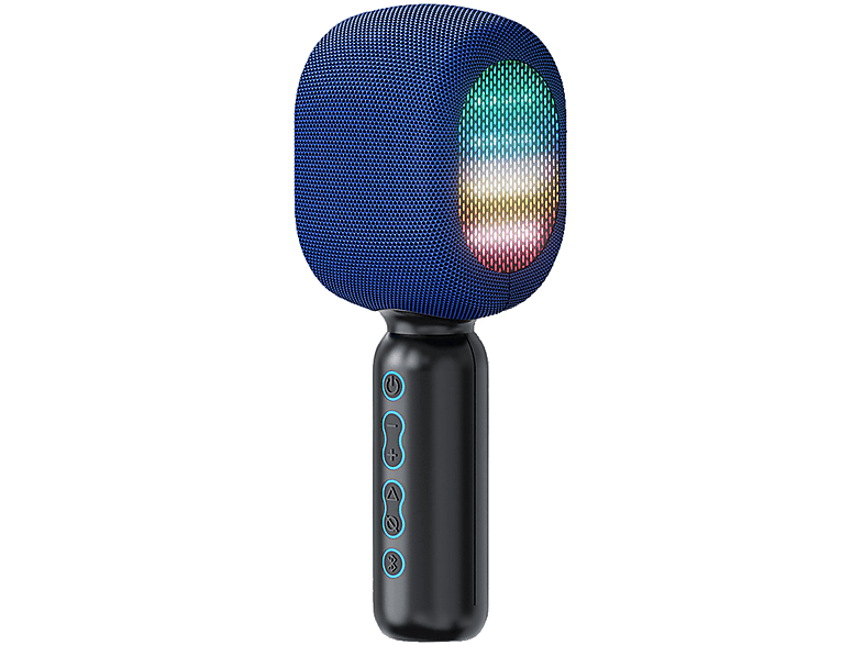 Lang Bluetooth-Mikrofon: BRIGHTAKE TWS, Blau Mikrofon Akku & Profi-Reverb, Fun-Voice Drahtloses