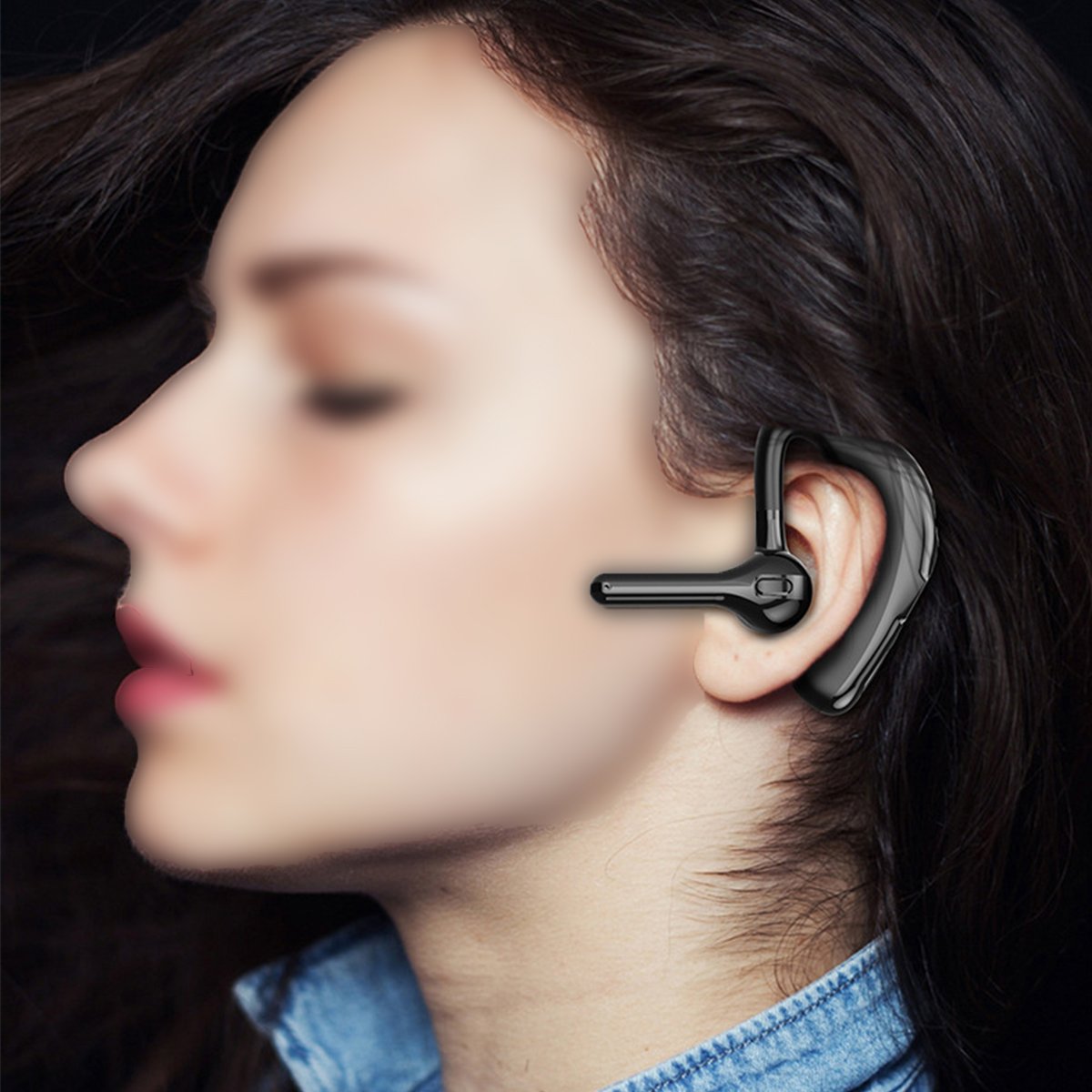Klangerlebnis, & Akkulaufzeit Noise Bluetooth mit Kopfhörer BRIGHTAKE Cancelling On-ear Headset Kabelloses - Schwarz Ultra-langer