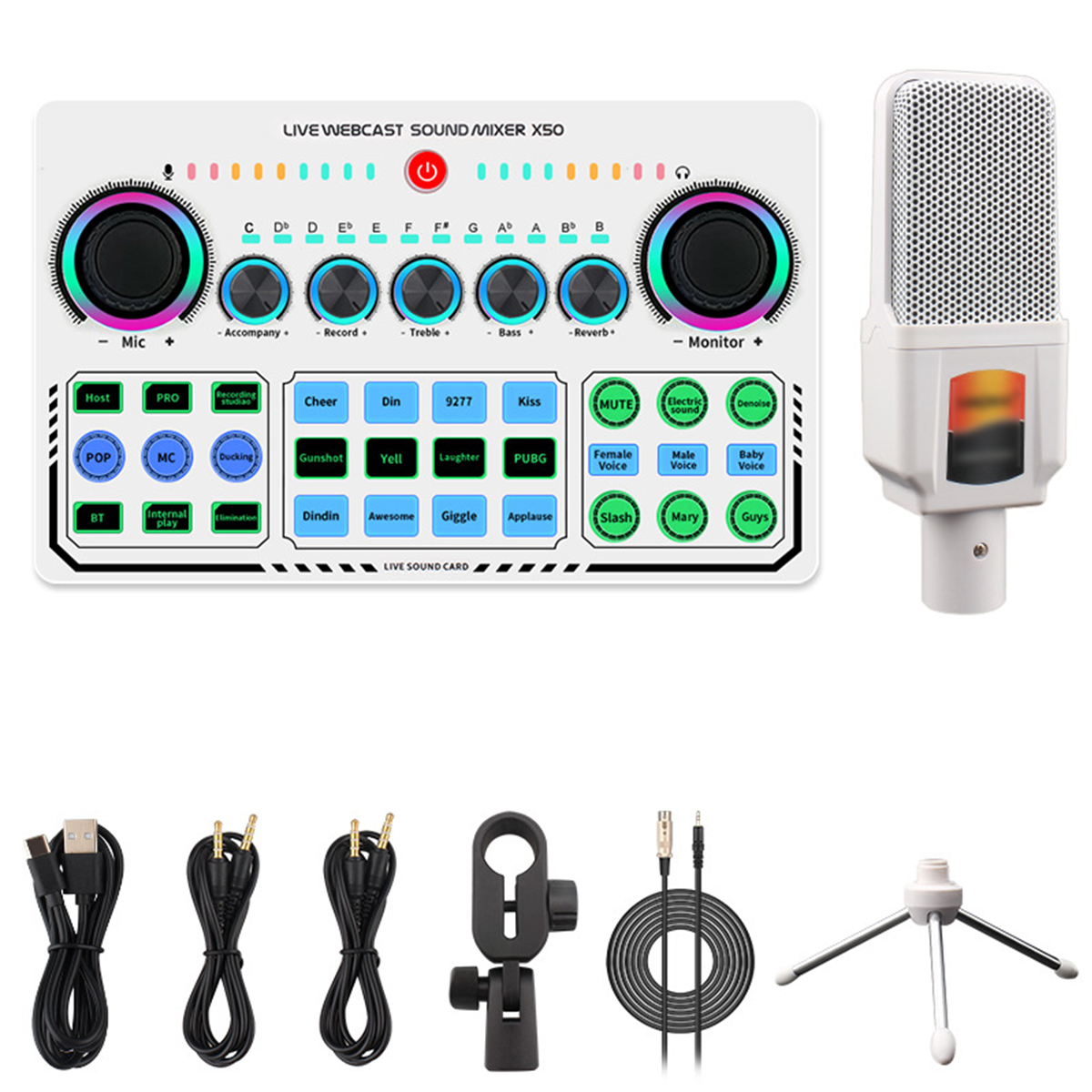 BRIGHTAKE Live-Soundkartengerät|Universal|Bluetooth 5.3, Soundkarte