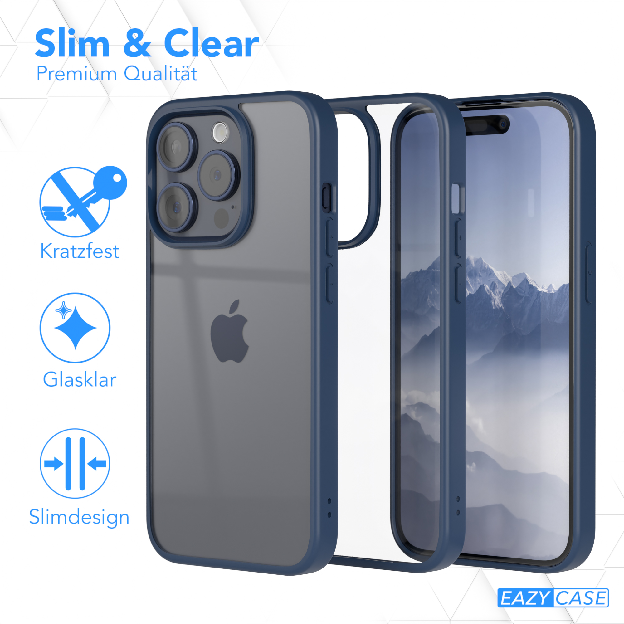 Case, EAZY Bumper Pro, CASE iPhone Apple, Bumper, 15 Nachtblau