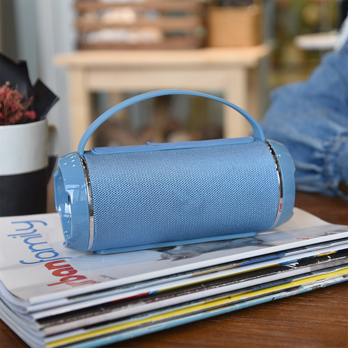 BRIGHTAKE Bluetooth Lautsprecher Blau Tragbarer Drahtloser mit Outdoor-Lautsprecher Bluetooth-Lautsprecher, Freisprechfunktion