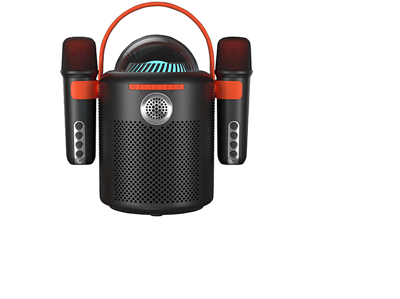 BRIGHTAKE Kabelloses Mikrofon Mikrofon Bluetooth 5.3 Audio Gesangsset Mikrofon Bluetooth Audio, Schwarz,Orange
