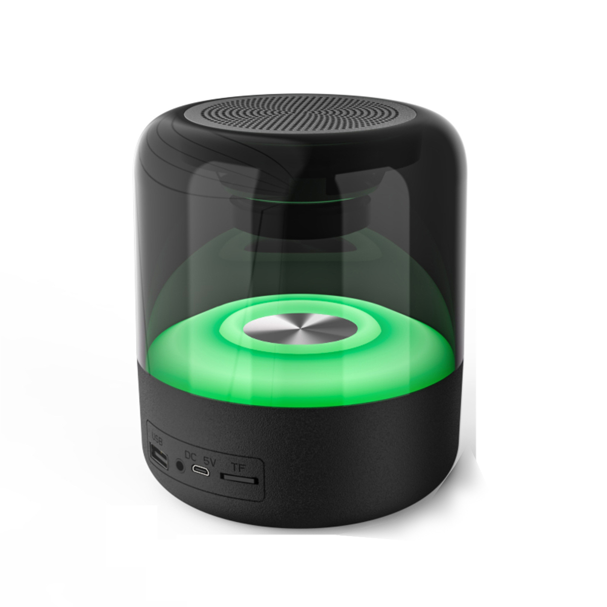sieben Bluetooth Bluetooth-Lautsprecher, mit Subwoofer BRIGHTAKE Lautsprecher Farblichtern, und Schwarz Sprachansagen