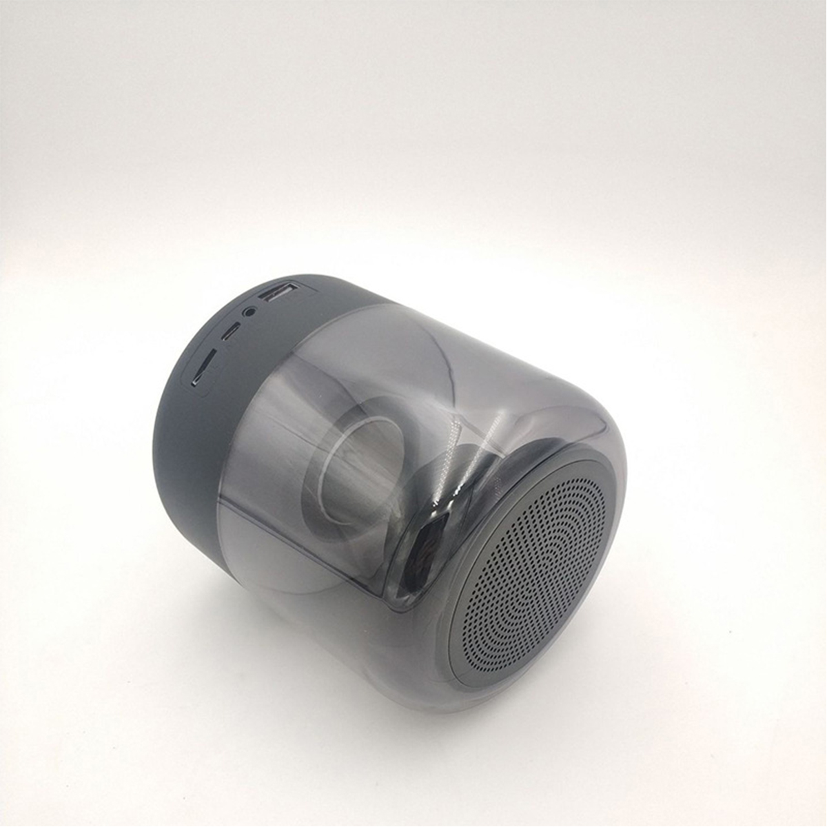 BRIGHTAKE Bluetooth Lautsprecher mit sieben Schwarz Subwoofer Sprachansagen und Farblichtern, Bluetooth-Lautsprecher