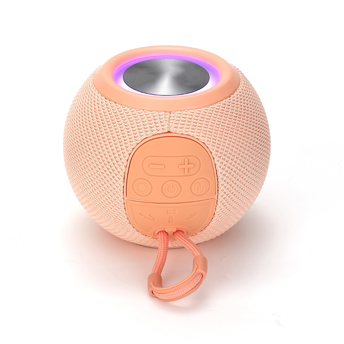 BRIGHTAKE Subwoofer Outdoor Wireless Portable Plug-in Orange Sieben Stoff Bluetooth-Lautsprecher Farben Lichter Bluetooth-Lautsprecher,