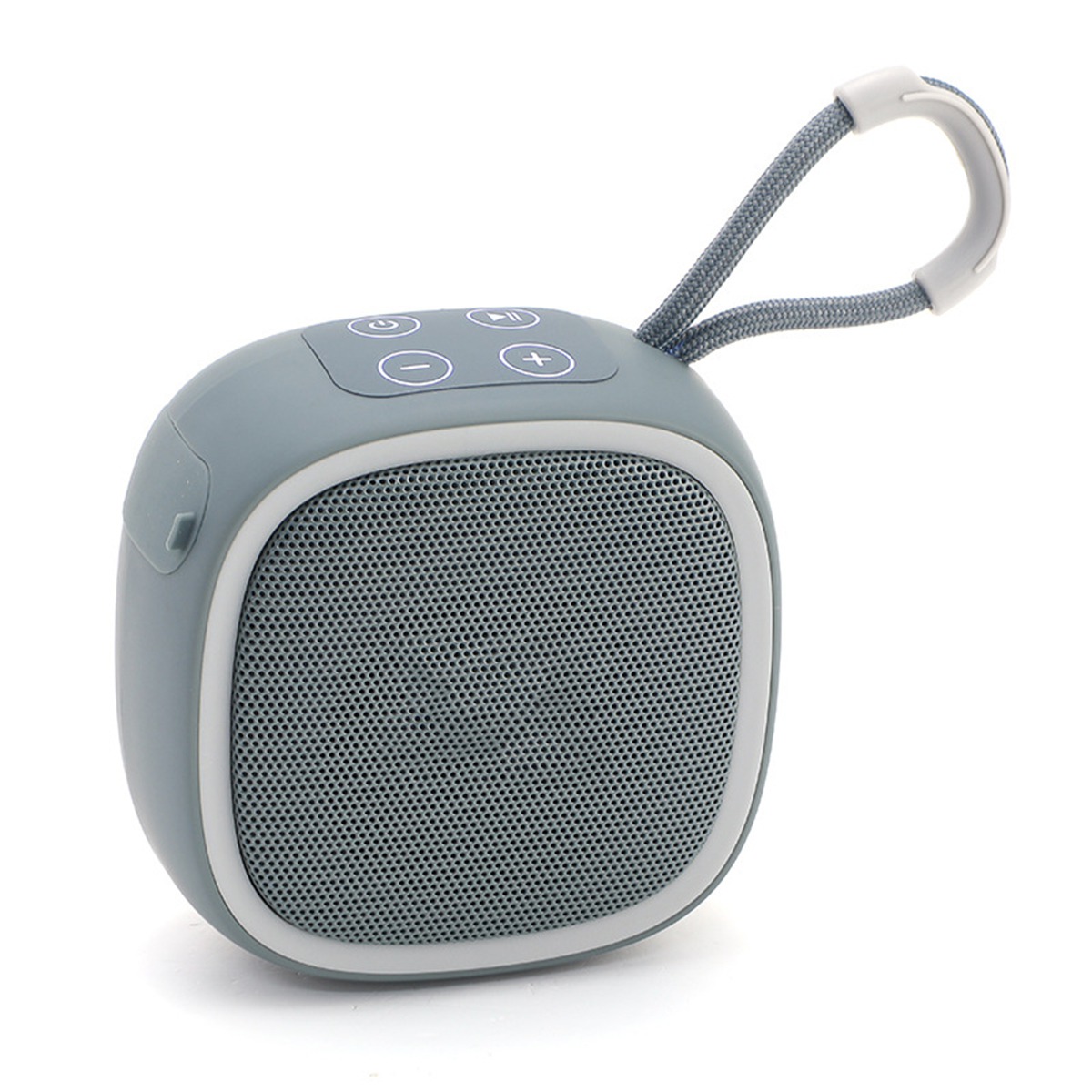BRIGHTAKE Drahtloser Bluetooth-Lautsprecher: Tragbar, TWS, Grau Bluetooth-Lautsprecher, Sprachhinweise