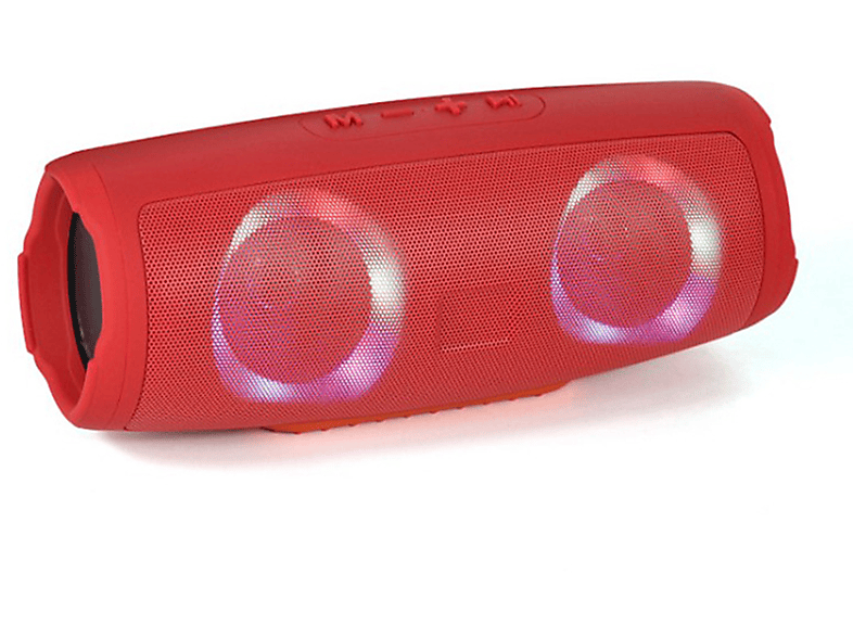 BRIGHTAKE Kabelloser Bluetooth-Lautsprecher TWS Subwoofer Portable Bluetooth-Lautsprecher, Rot