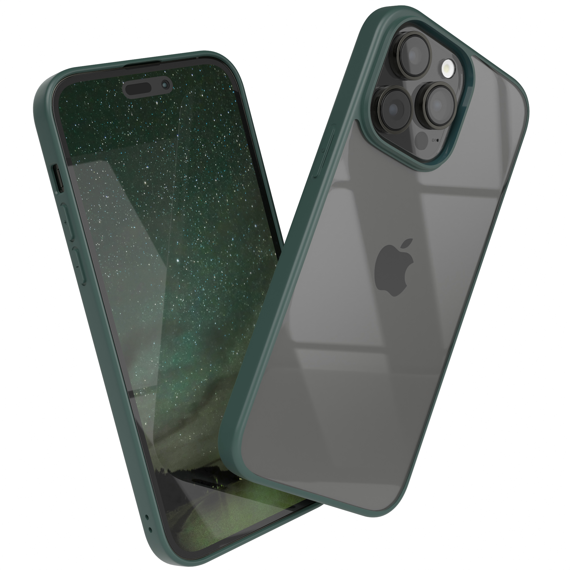 EAZY CASE Bumper Case, Bumper, iPhone Max, Pro Apple, 14 Nachtgrün