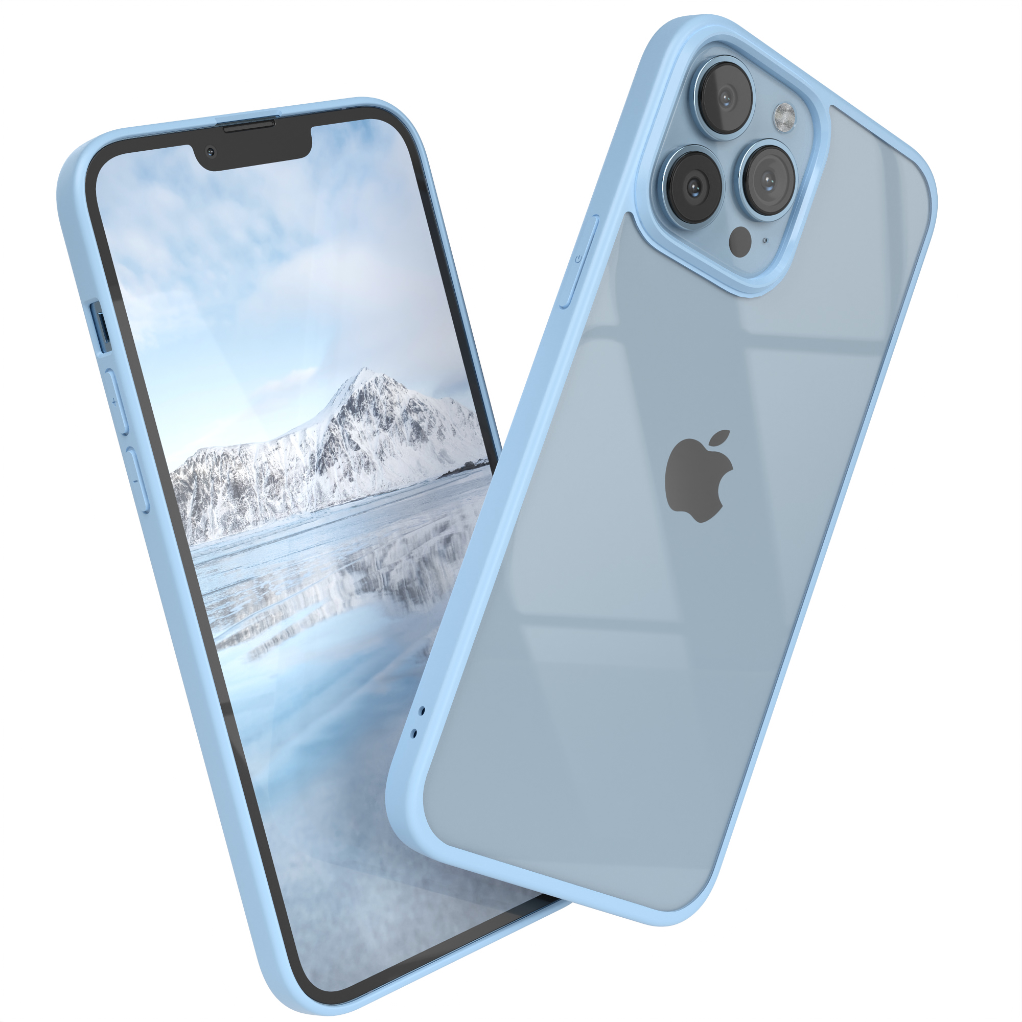 EAZY CASE Bumper Case, Bumper, iPhone 13 Blau Pro Max, Apple