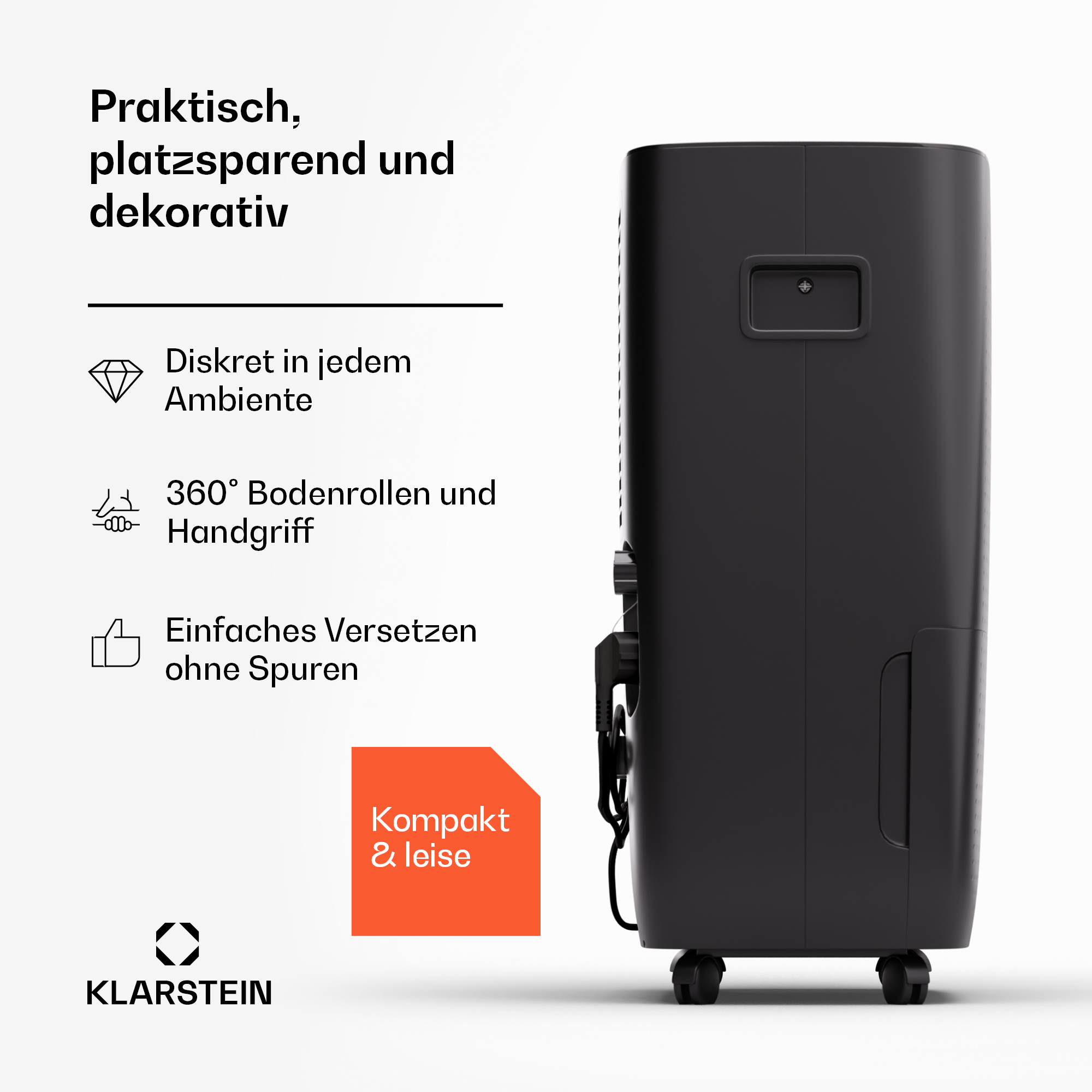 KLARSTEIN DryFy Luftentfeuchter Raumgröße: 65 Anthrazit, Connect m²)