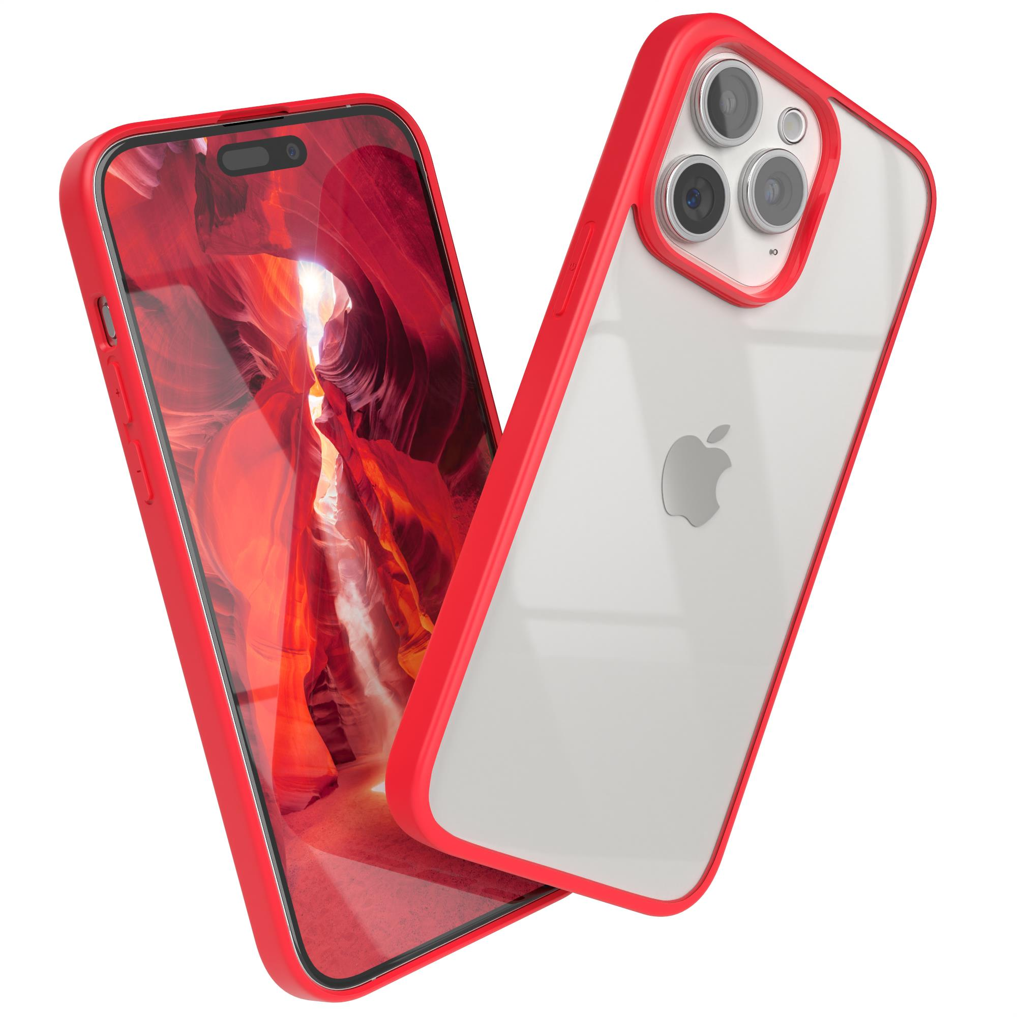 Rote Handyhülle mit Telefon, das UI zeigt, neben einer Handyhülle.