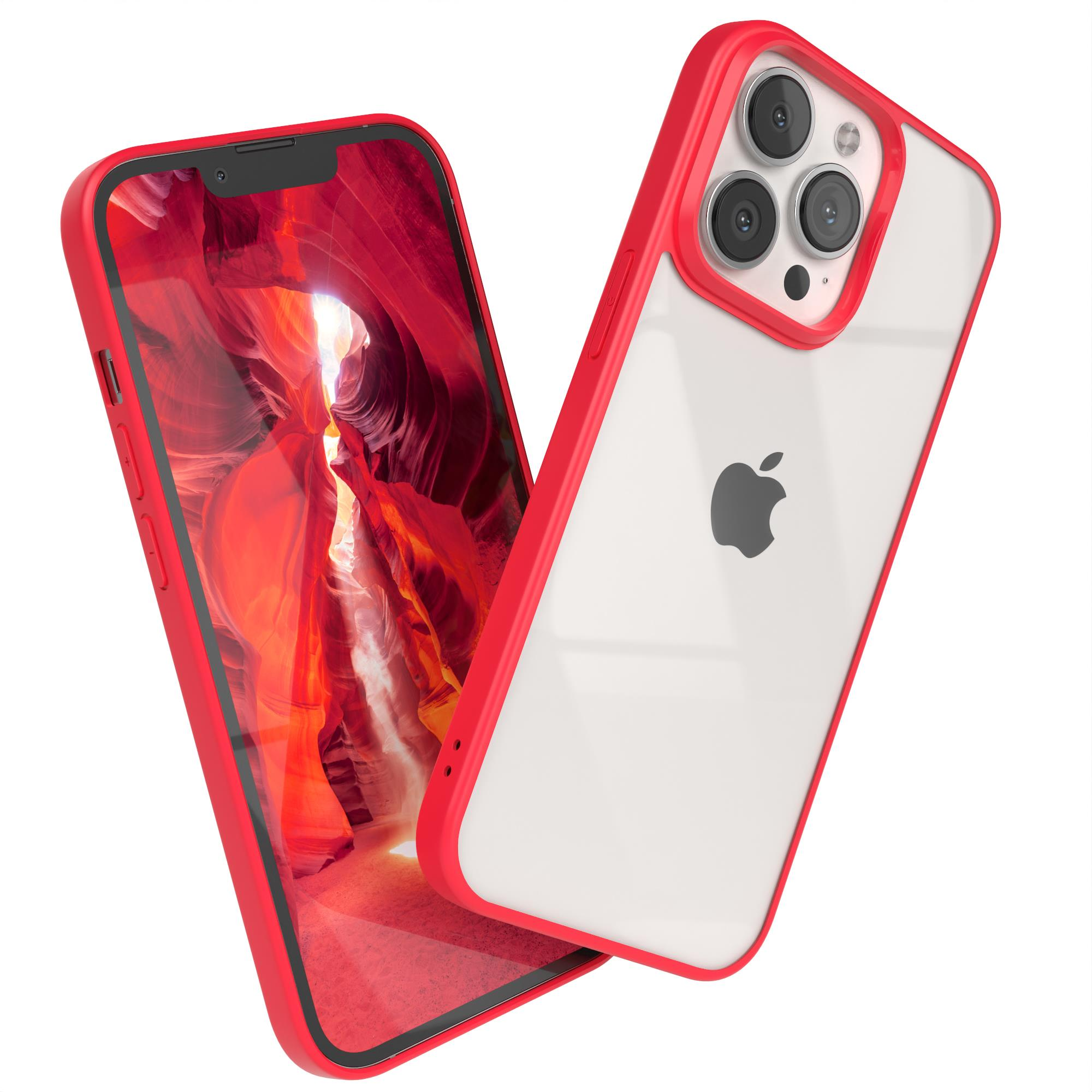 Rote iPhone-Hülle mit Telefon und rotem Canyon-Hintergrund.
