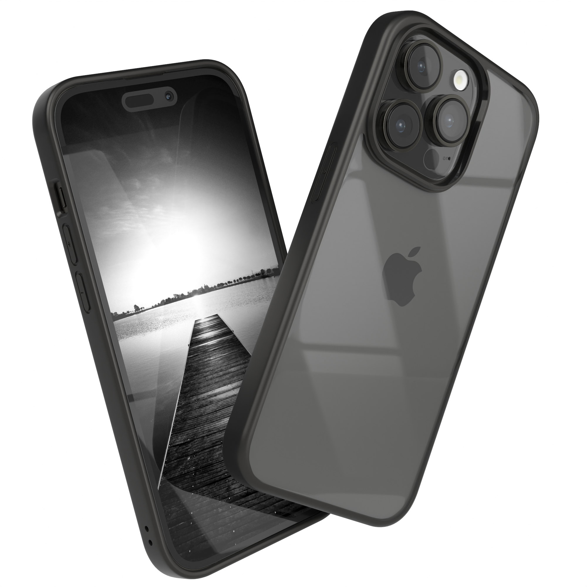EAZY CASE Bumper Case, Pro, 14 Schwarz Bumper, iPhone Apple
