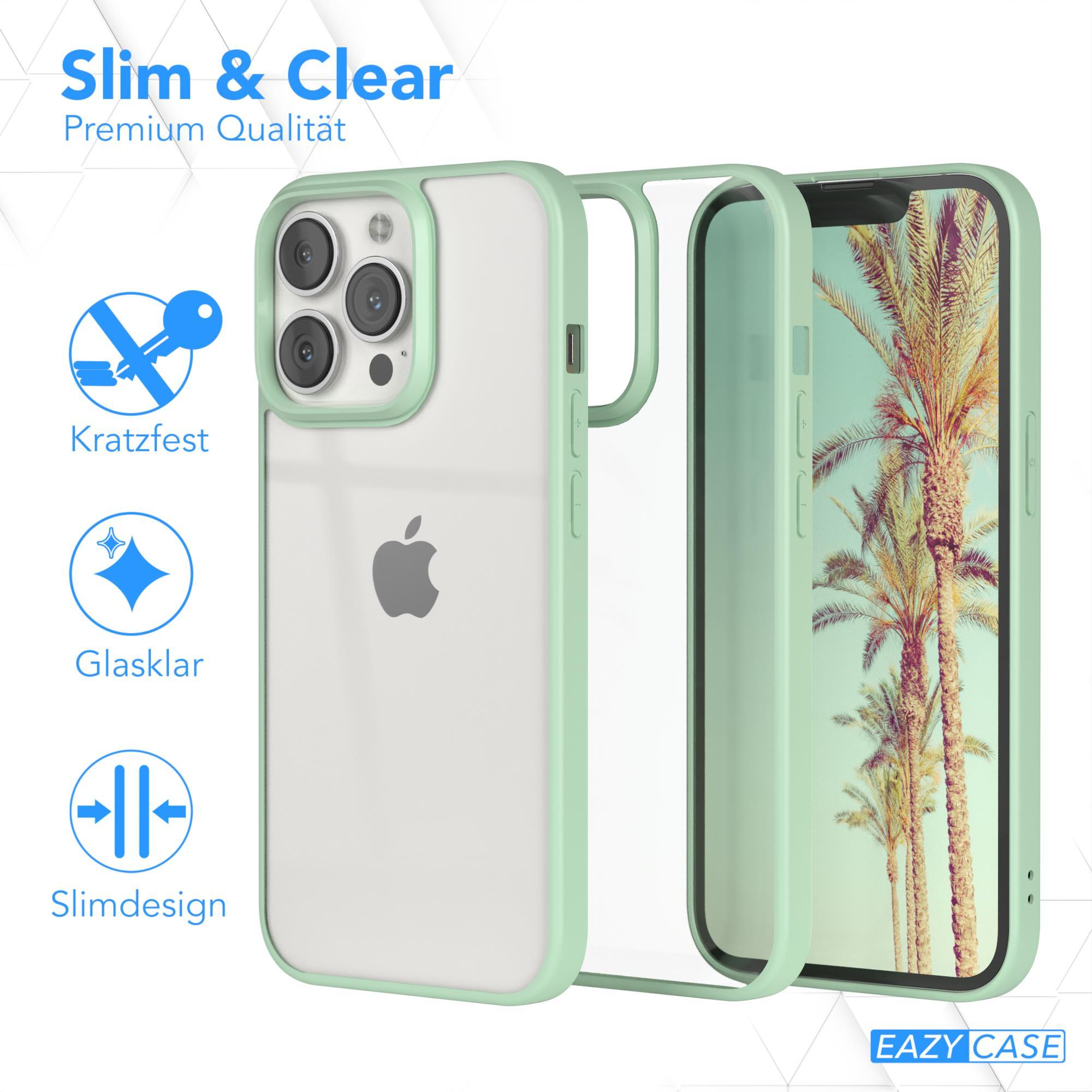 Handyhülle mit drei Schichten und Palmenhintergrund, mit Schlüssel-, Stern- und Slim-Design-Symbolen.