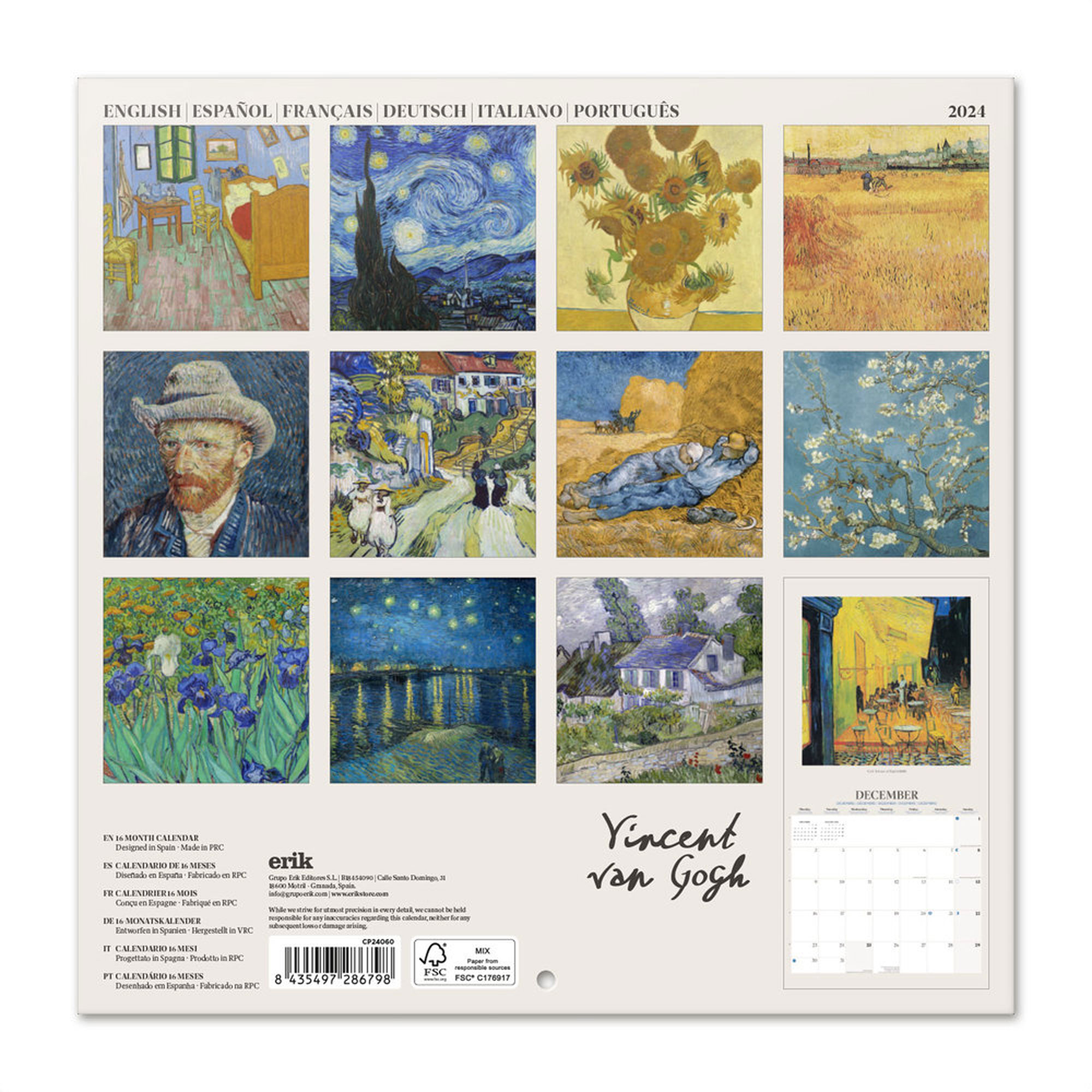 Kalender 2024 Van - Gogh