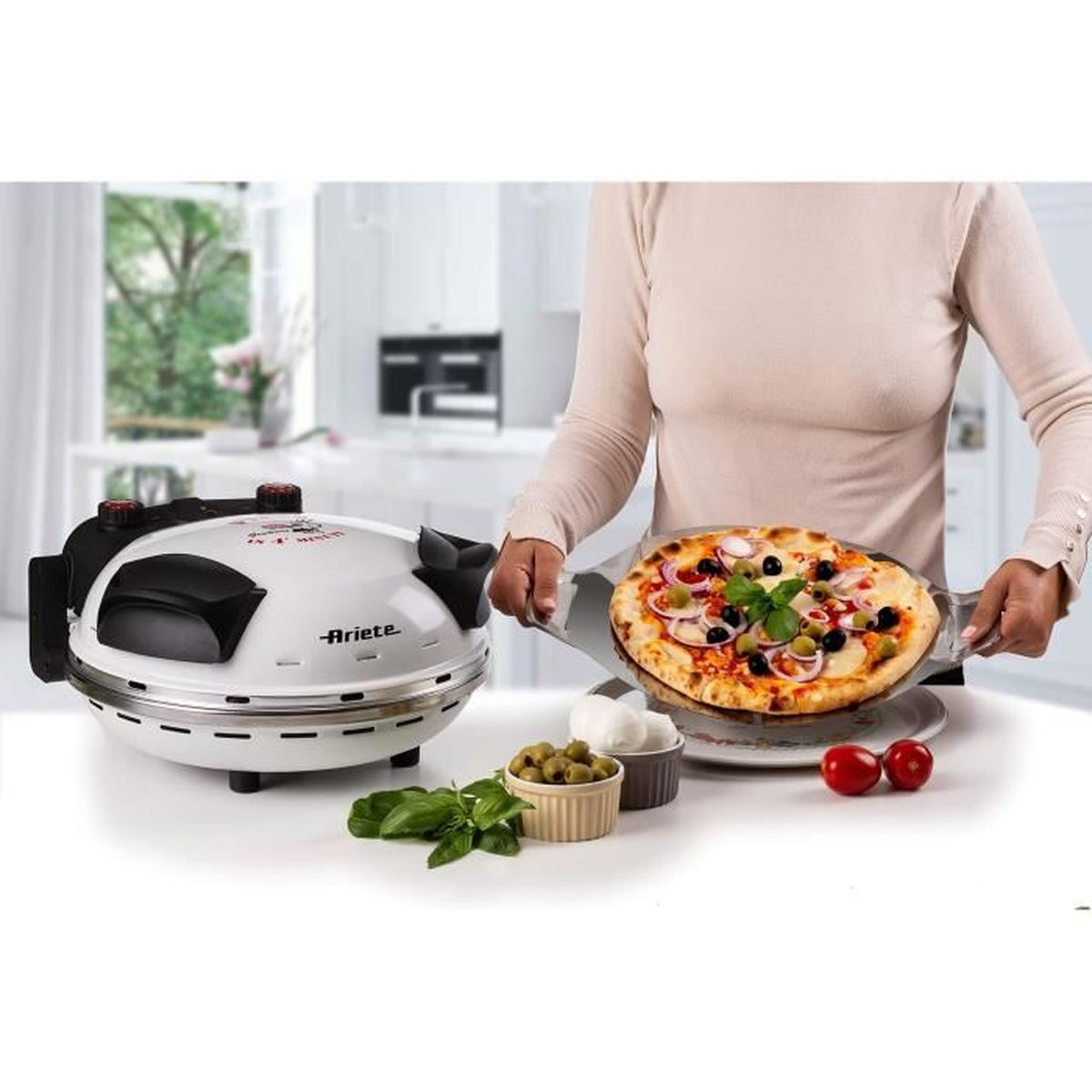 00C091800AR0 Weiß ARIETE Pizzakocher