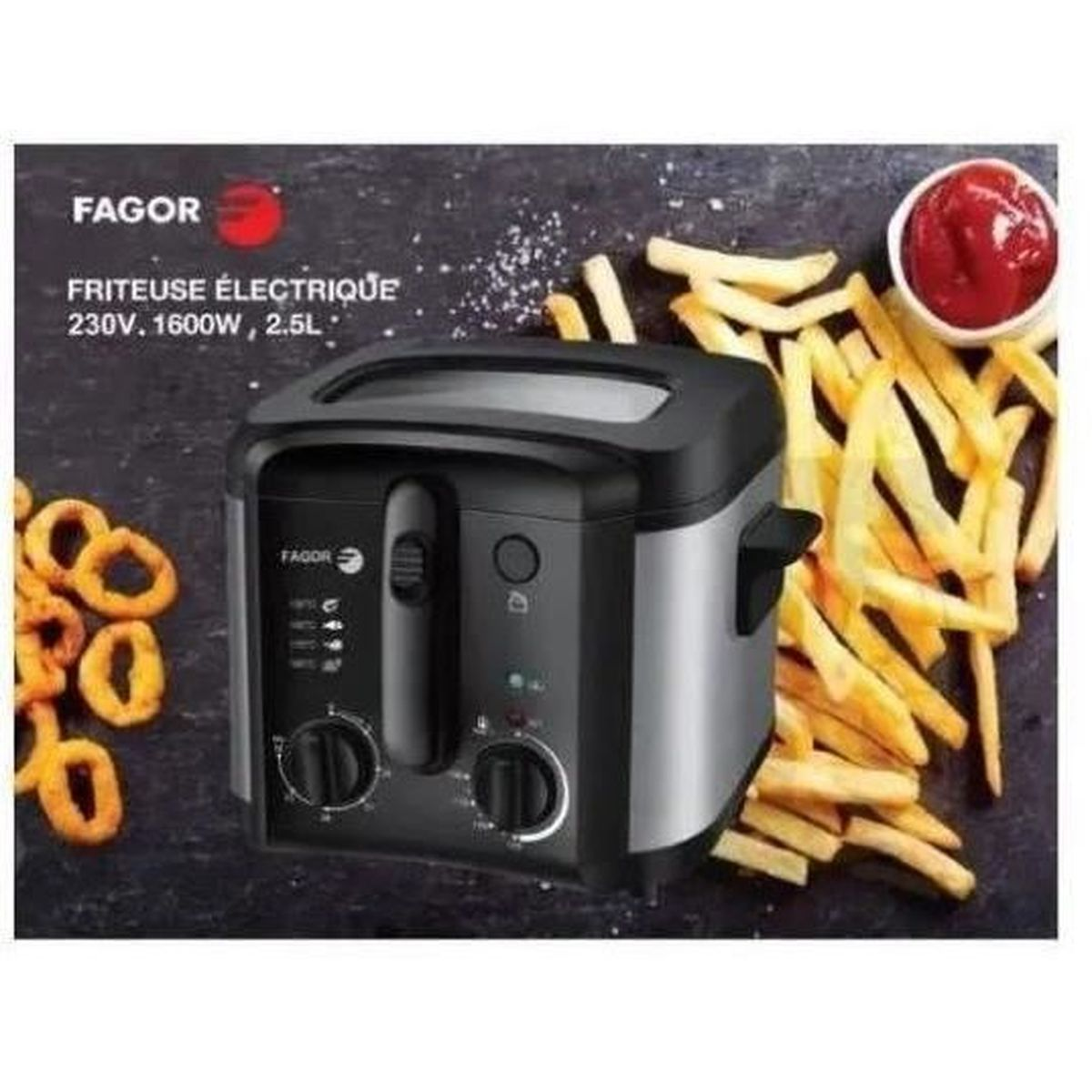 FAGOR FG0312 Fritteuse 1600 Watt Schwarz