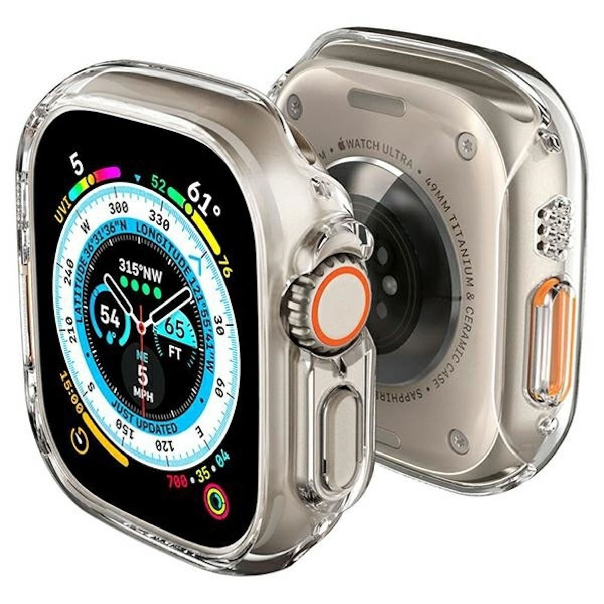 Apple 1 Schutz Shockproof 49mm) SPIGEN Watch Design Ultra + Hülle(für Watch 2 Hülle