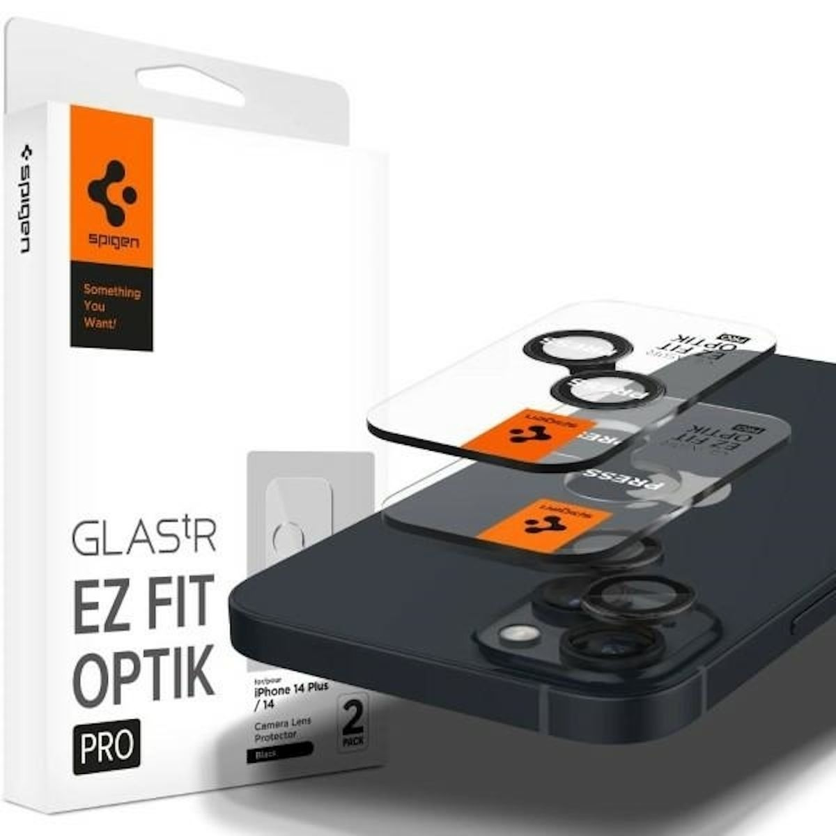 SPIGEN 2x Schutzglas Kamera Hart iPhone Ring Plus) / Glas Schutzglas(für 14 14 Apple