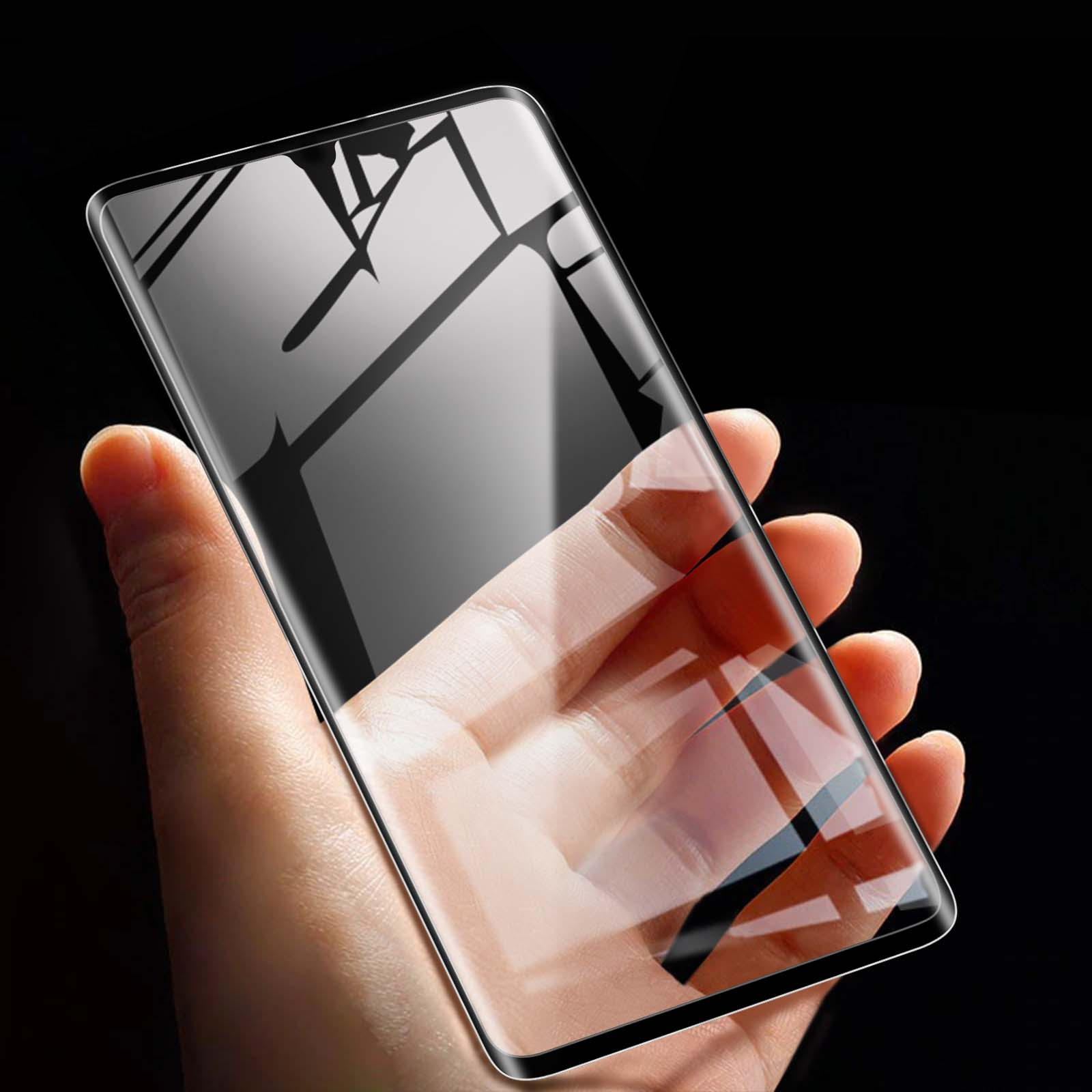 Rand Glas-Folien(für S10 Schutzfolie Galaxy Glas mit Schwarz Lite) 9H Gehärtetes Härtegrad, Samsung AVIZAR