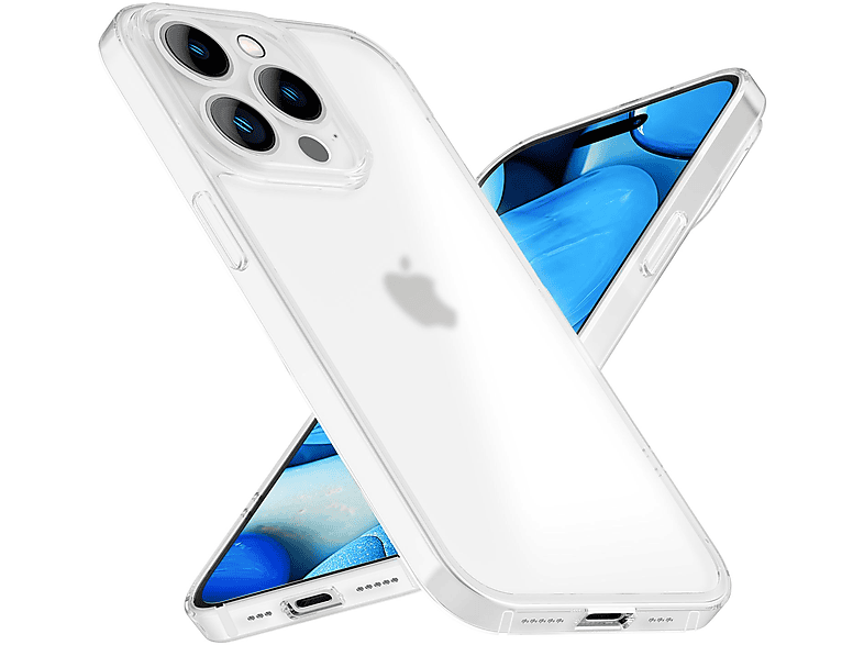Weiß Hülle, 15 Harte Halb-Klare NALIA iPhone Pro, Apple, Backcover,