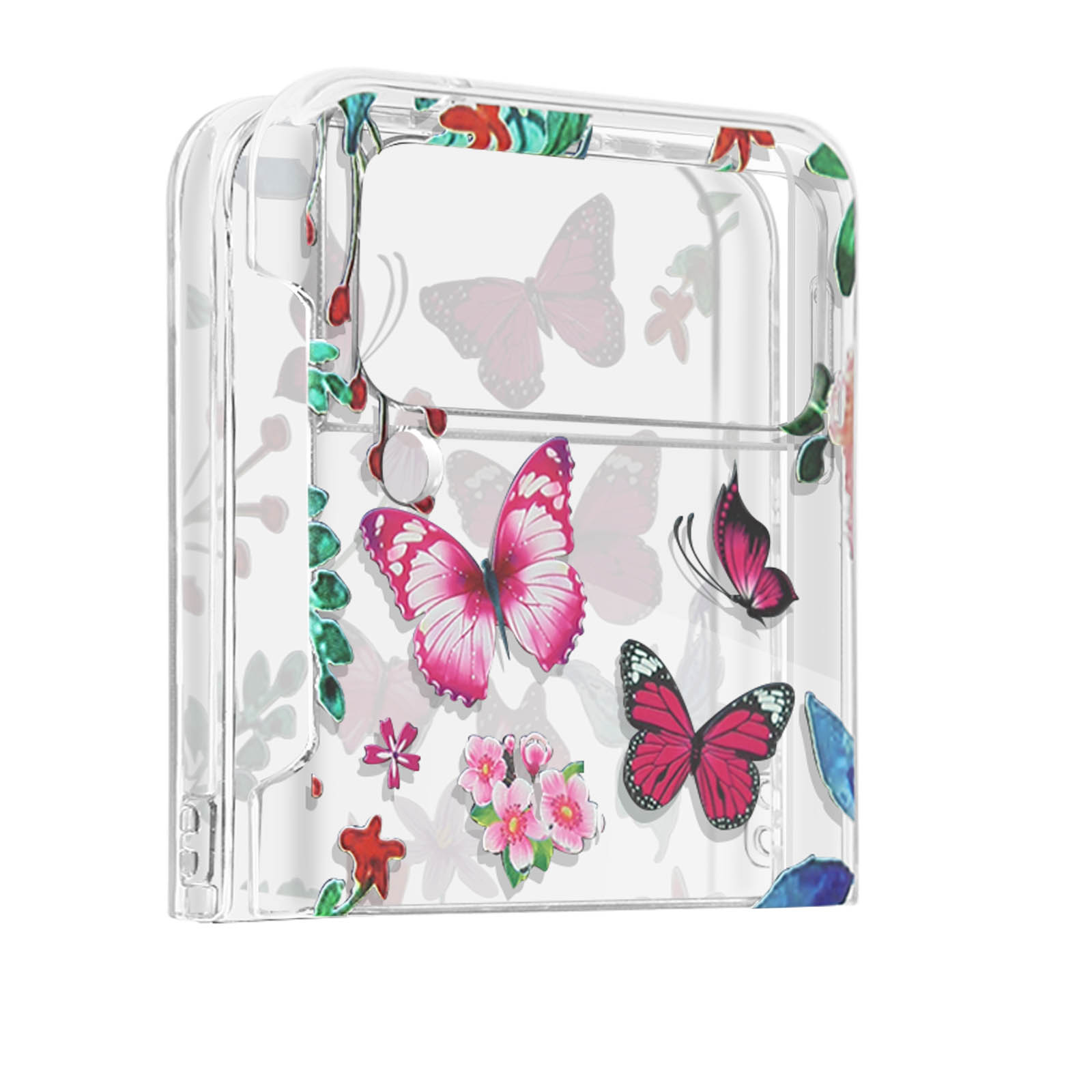 AVIZAR Schmetterling Series, Rosa Z Cover Galaxy Design, Flip 4, Polycarbonat Backcover, Samsung