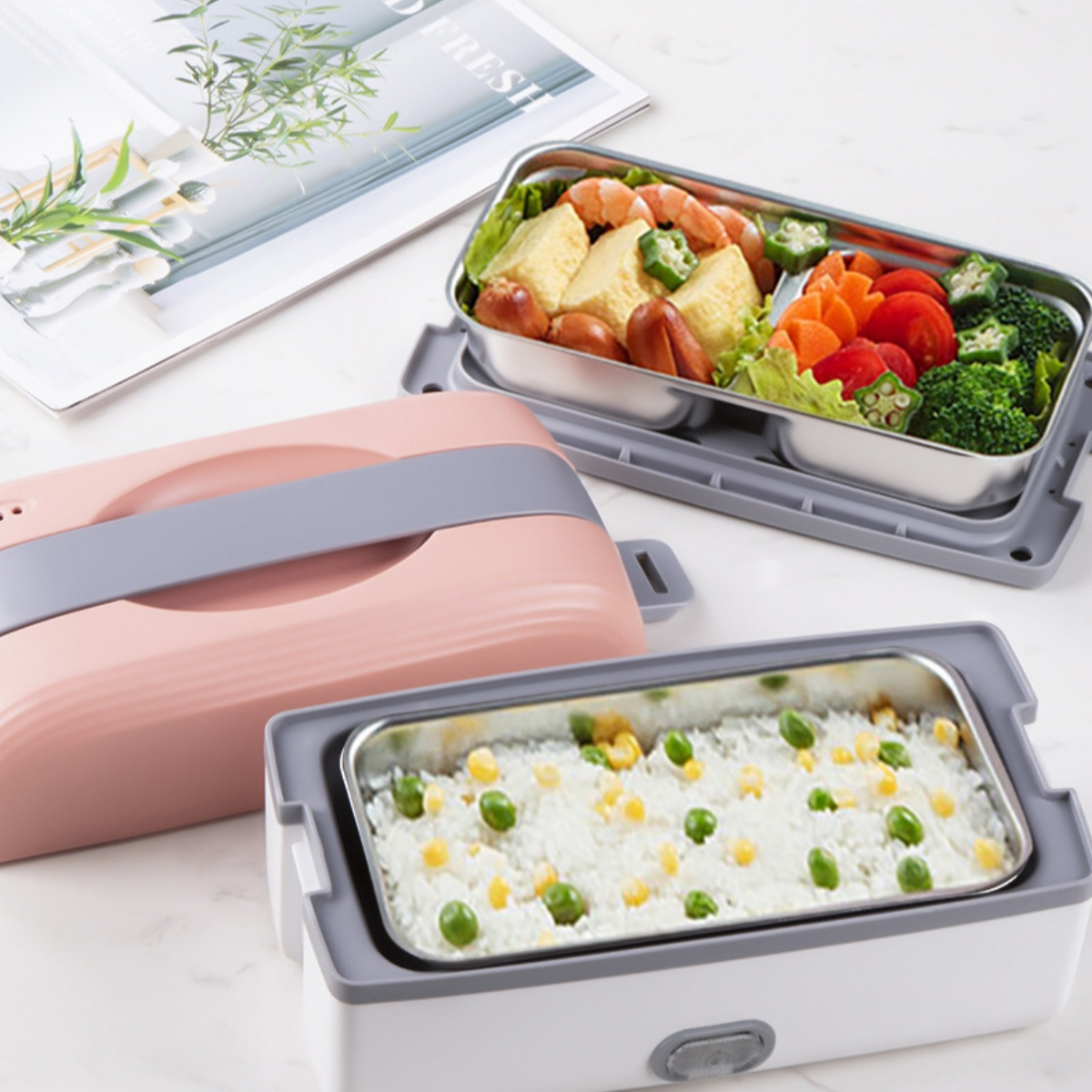 SHAOKE Schnellstart Vielseitiges Lunchbox Elektro-Lunchbox: Kochen Elektrische