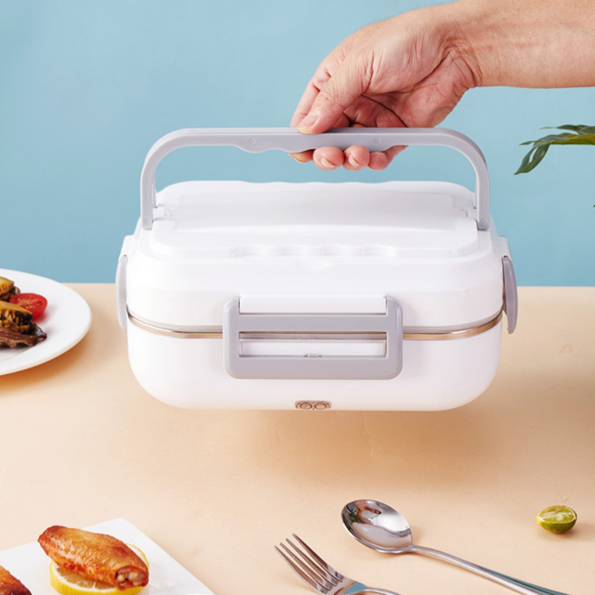 SHAOKE Wasserlose Vielseitigkeit Schnellheizung Elektrische 40W Lunchbox Elektro-Lunchbox