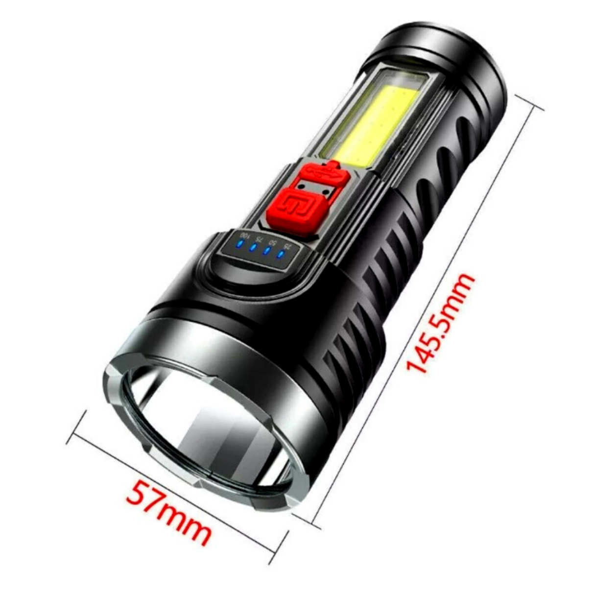 Lampen Fackel Taschenlampe USB 2 LED Wiederaufladbar Stück Taktisches PROSCENIC