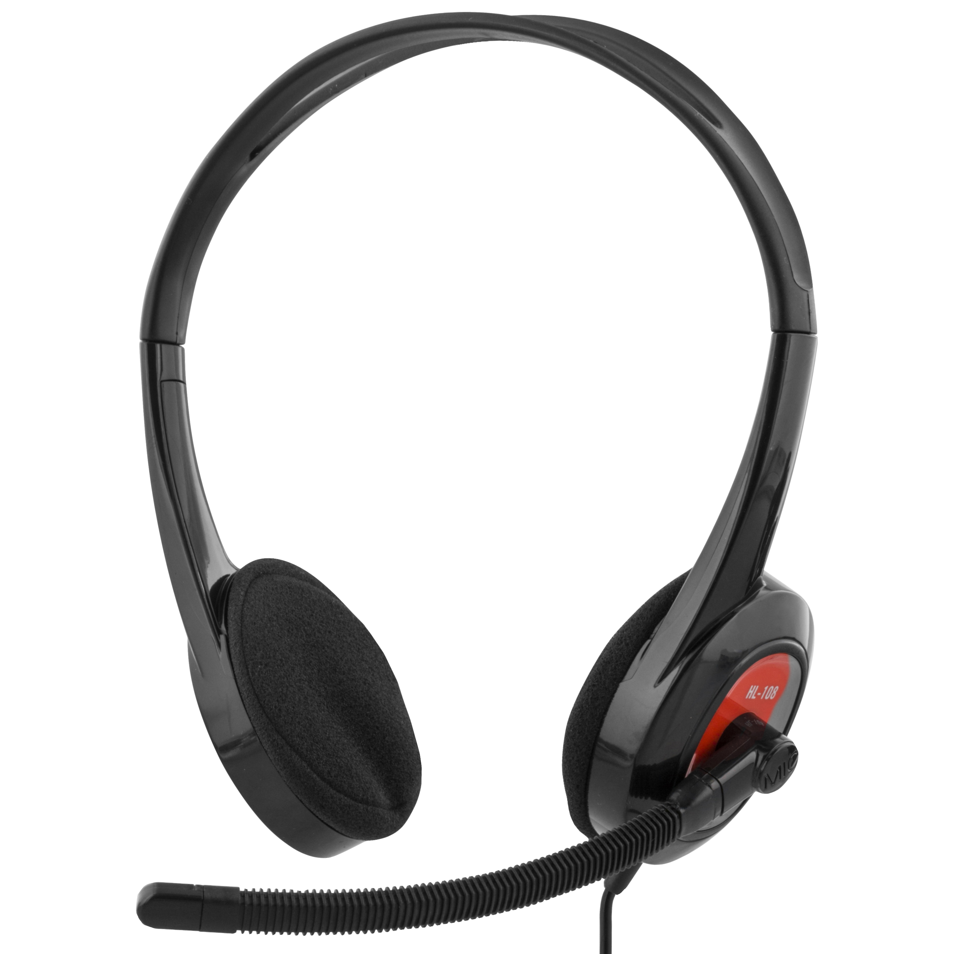 HL-108, DELTACO On-ear Headset Schwarz