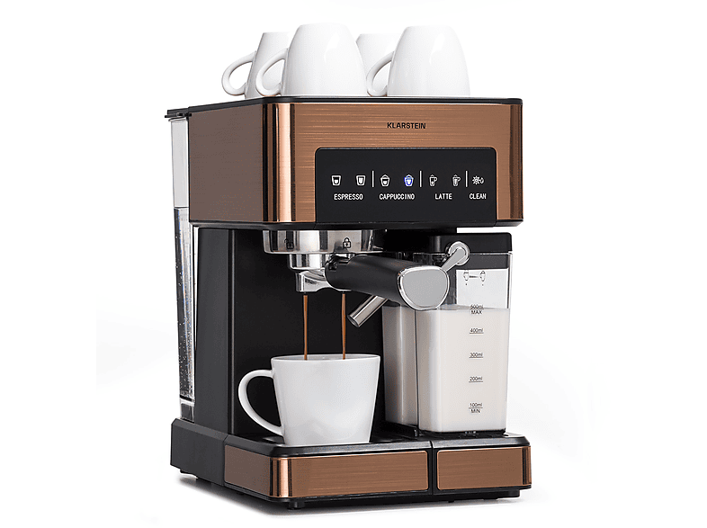 KLARSTEIN Arabica Comfort Espressomaschine Kupfer-Metallic