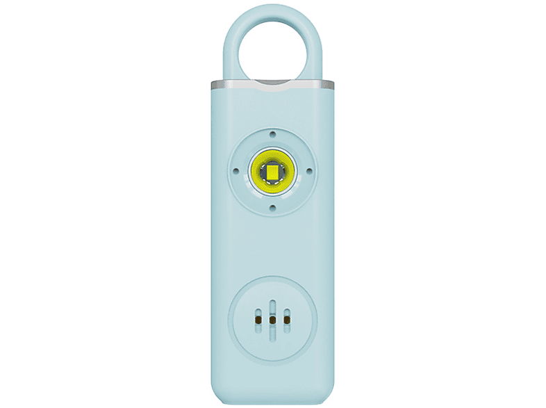 LACAMAX Blauer Schlüsselanhänger Verteidigungsalarm - LED-beleuchtet, wiederaufladbarer Zyklus Alarme, Blau