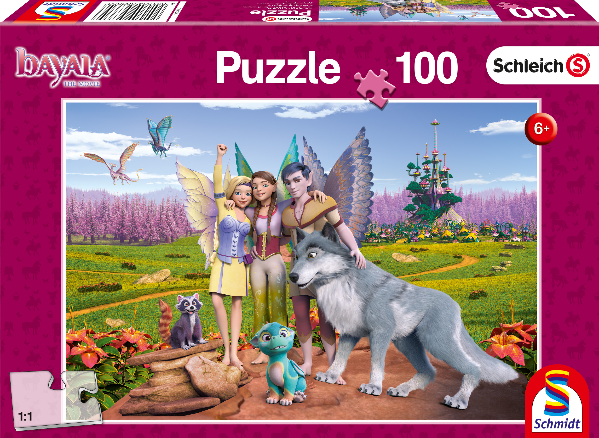 der Puzzle Bayala Teile Schleich - SPIELE Land und Elfen Kinderpuzzle Drachen, 100 SCHMIDT