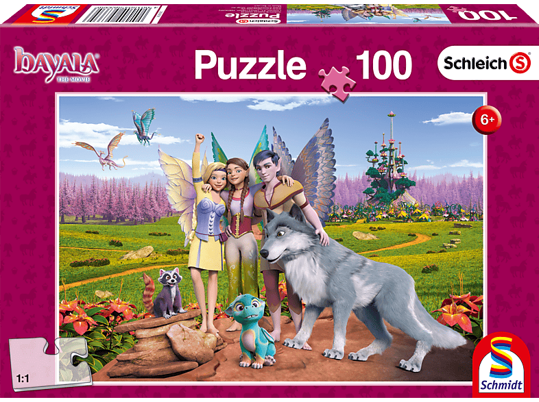 SCHMIDT SPIELE Kinderpuzzle Schleich Bayala - Land der Elfen und Drachen, 100 Teile Puzzle