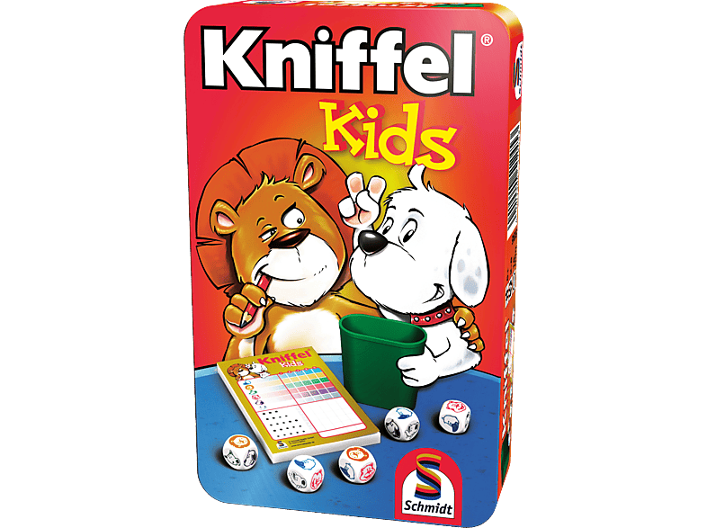 SCHMIDT SPIELE Kniffel® Metalldose Bring-Mich-Mit-Spiel Gesellschaftsspiel Kids in 