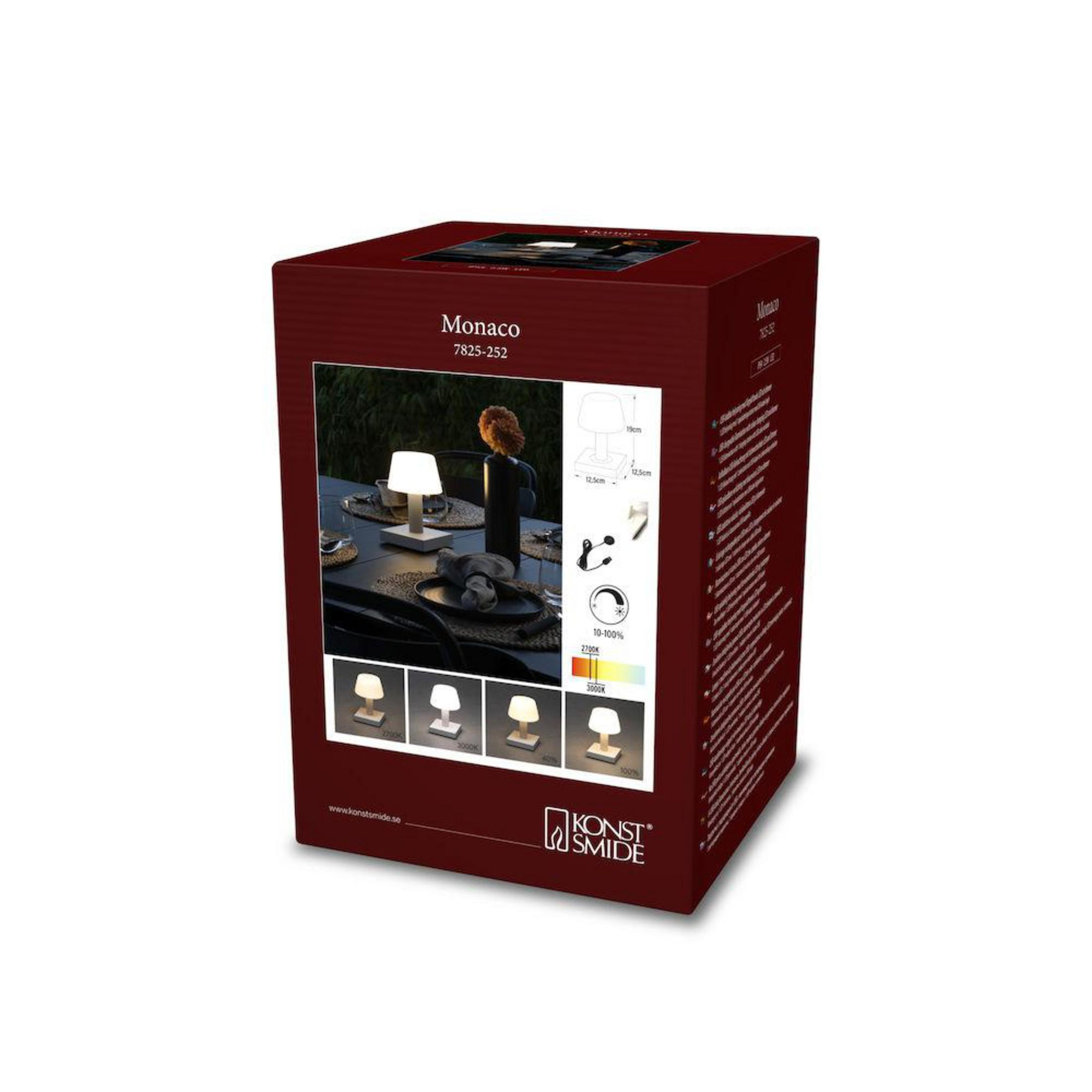 Eine Produktbox mit einer abgebildeten Lampe. Text lautet: Monaco, 7825-252.