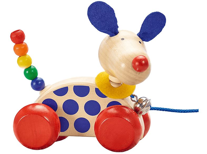 SELECTA Kleinkindwelt - Nico, Nachzieh Hund, 12 cm Holzspielzeug nein