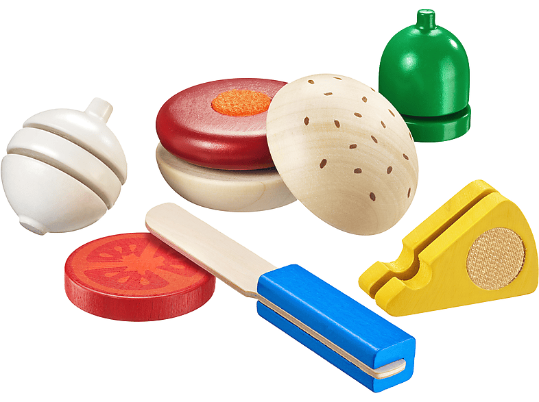 SELECTA Kleinkindwelt - Burger, 12 Teile Holzspielzeug nein