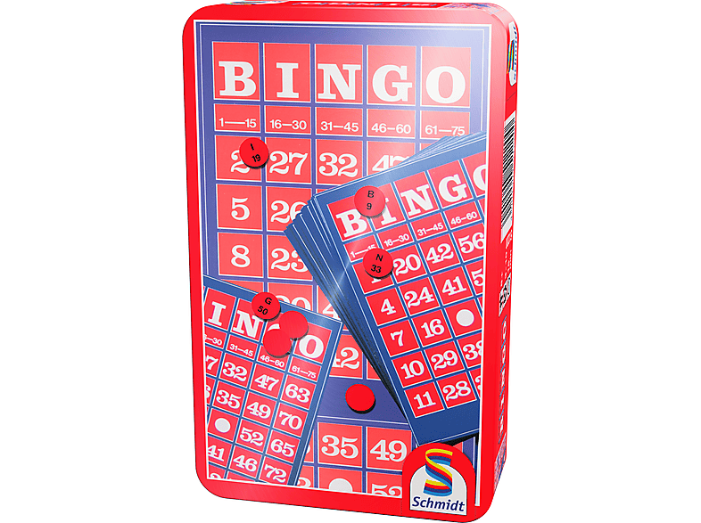 Gesellschaftsspiel Bingo Bring-Mich-Mit-Spiel nein SCHMIDT in Metalldose - SPIELE
