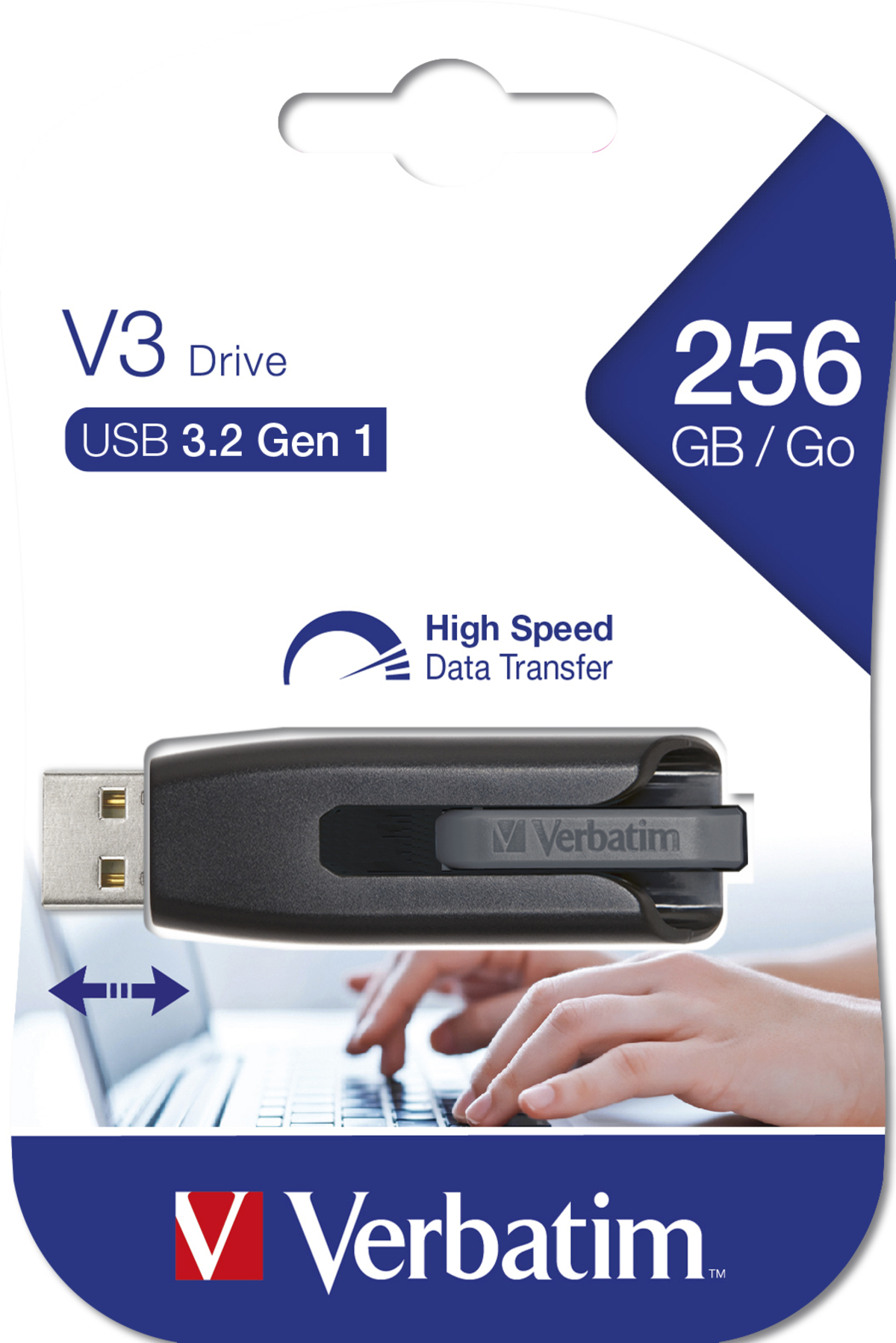 (Schwarz, GB) VERBATIM USB 256 Drive 49168