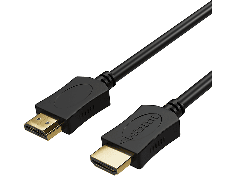 KABELBUDE HDMI A-Stecker auf HDMI A-Stecker OD6mm verg, 1,5m HDMI Kabel