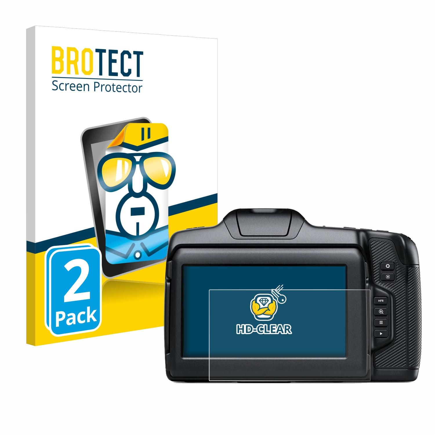 BROTECT 2x klare 6K Camera Cinema Blackmagic Schutzfolie(für Pocket G2)
