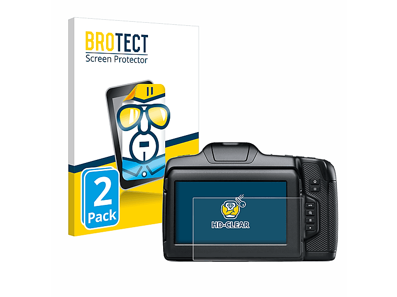 Blackmagic G2) Schutzfolie(für Cinema 2x BROTECT Camera klare Pocket 6K