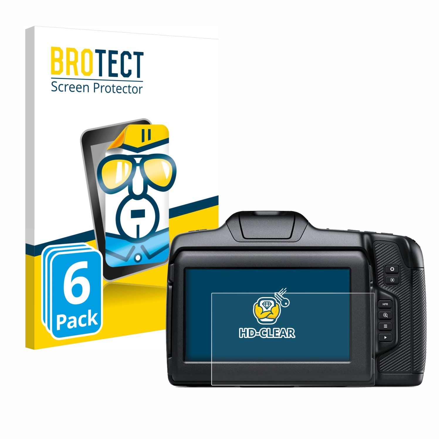 6x 6K Camera klare BROTECT Pocket Cinema G2) Schutzfolie(für Blackmagic