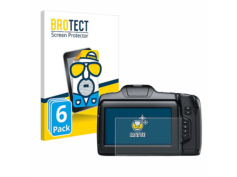 BROTECT 6x matte Schutzfolie(für Cinema G2) Camera Pocket Blackmagic 6K