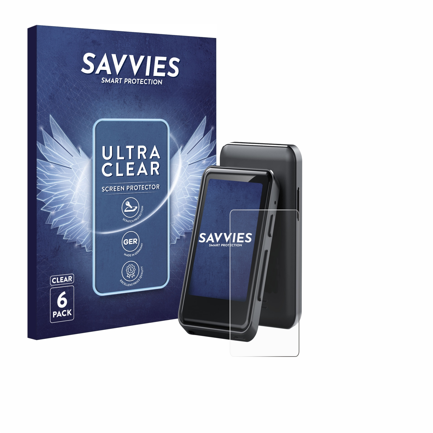 SAVVIES 6x klare Schutzfolie(für Zooaoxo M900)